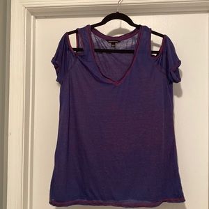 Burnout Cold Shoulder Top